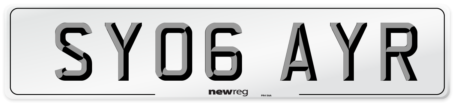 SY06 AYR Number Plate from New Reg